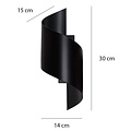 Emibig Emibig Lulea schwarze Spiralwandleuchte G9 - Perfekte Ambientebeleuchtung für jeden Raum