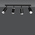 Emibig Emibig Boras 4L black ceiling spotlight GU10 with chrome luxury finish - Ideal for modern interiors
