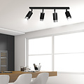 Emibig Emibig Boras 4L foco de techo negro GU10 con acabado de lujo en cromo - Ideal para interiores modernos