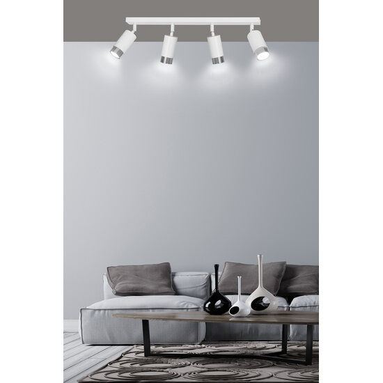 Emibig Emibig Boras 4L ceiling spotlight GU10 white and chrome luxury finish - Ideal for modern interior lighting