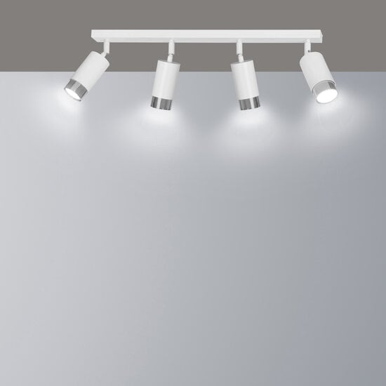 Emibig Emibig Boras 4L ceiling spotlight GU10 white and chrome luxury finish - Ideal for modern interior lighting