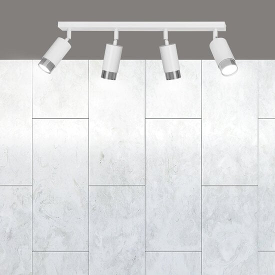 Emibig Emibig Boras 4L Deckenstrahler GU10 in Weiß und Chrom mit Luxus-Finish - Ideal für modernes Wohndesign