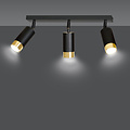 Emibig Emibig Boras 3L black with gold finish ceiling spotlight orientable GU10 - Stylish lighting for any space