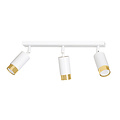 Emibig Emibig Boras 3L white with gold finish ceiling spotlight orientable GU10 - Create a stylish atmosphere in your space