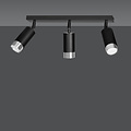 Emibig Emibig Boras 3L zwarte plafondspot GU10 met chroom luxe afwerking - Perfecte verlichting voor elke ruimte