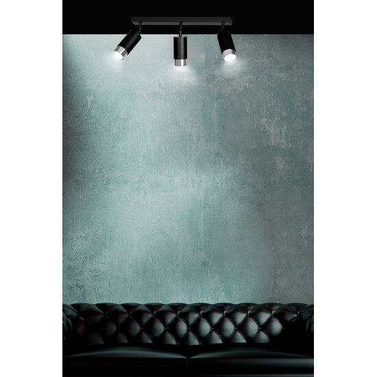 Emibig Emibig Boras 3L spot encastré noir GU10 avec finition chrome luxe - Éclairage parfait pour les intérieurs modernes