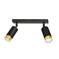 Emibig Emibig Boras 2L black with gold finish ceiling spotlight orientable GU10 - Create a cozy atmosphere in your home