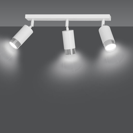 Emibig Emibig Boras 3L ceiling spotlight GU10 white and chrome luxury finish - Ideal lighting for any space