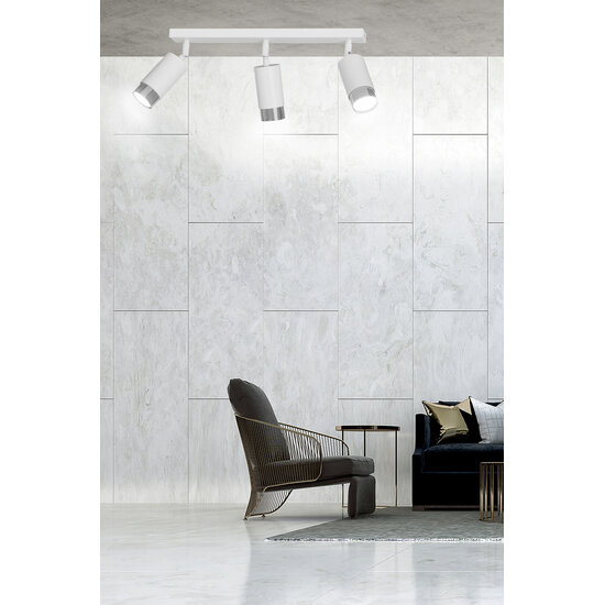 Emibig Emibig Boras 3L spot encastré GU10 blanc et chrome finition luxe - Éclairage idéal pour chaque espace
