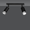 Emibig Emibig Boras 2L black ceiling spotlight GU10 with chrome luxury finish - Ideal for modern interiors