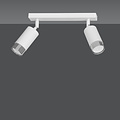 Emibig Emibig Boras doble foco de techo GU10 blanco y cromo acabado de lujo - Ideal para interiores modernos