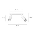 Emibig Emibig Boras double spot encastré GU10 blanc et chrome finition luxe - Idéal pour les intérieurs modernes