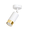Emibig Emibig Boras white with gold finish ceiling spotlight orientable GU10 - Stylish lighting for any interior