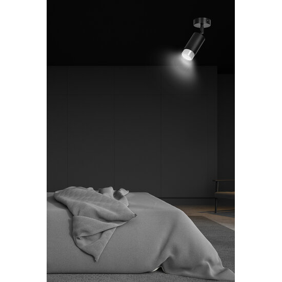 Emibig Emibig Boras black ceiling spotlight GU10 with chrome luxury finish - Ideal lighting for modern interiors