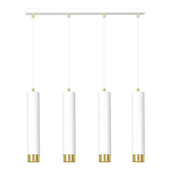 Emibig Emibig Gavle 4L wit en goud hanglamp GU10 kokers - Creëer een sfeervolle ambiance in uw huis