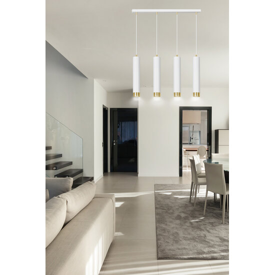 Emibig Emibig Gavle 4L white and gold hanging lamp GU10 tubes - Create a cozy ambiance in your home