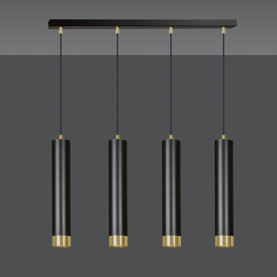 Emibig Emibig Gavle 4L zwart en goud hanglamp GU10 kokers - Perfect voor moderne interieurs