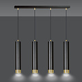 Emibig Emibig Gavle 4L lámpara colgante negra y dorada tubos GU10 - Ideal para interiores modernos