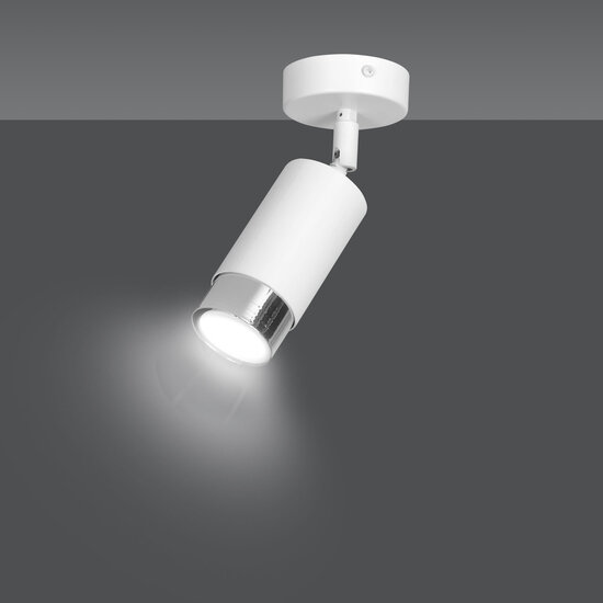 Emibig Emibig Boras plafondspot GU10 wit en chroom luxe afwerking - Perfecte verlichting voor elke ruimte