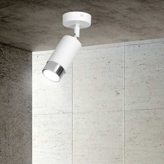Emibig Emibig Spot plafond Boras GU10 blanc et chrome finition luxe - Éclairage idéal pour chaque espace