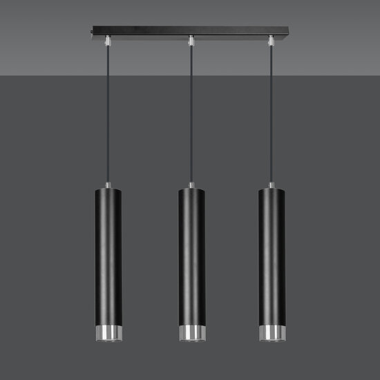 Emibig Emibig Gavle 3L zwarte pendelkoker GU10 met chroom afwerking - Perfecte verlichting voor elke ruimte