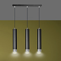 Emibig Emibig Gavle 3L negro GU10 colgante con acabado en cromo - Iluminación elegante para cualquier espacio