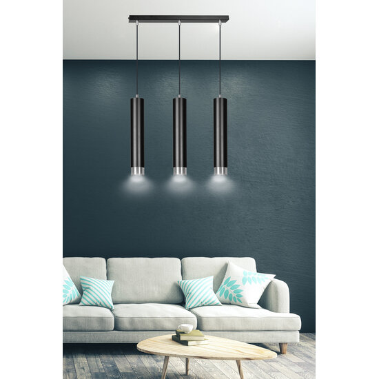 Emibig Emibig Gavle 3L black GU10 pendant boiler with chrome finish - Stylish lighting for any space
