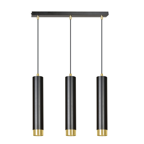 Emibig Emibig Gavle 3L zwart en goud hangende cilinders GU10 - Perfecte verlichting voor elke ruimte
