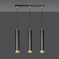 Emibig Emibig Gavle 3L cylindres suspendus noir et or GU10 - Éclairage idéal pour chaque espace