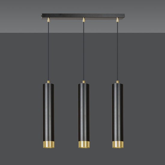 Emibig Emibig Gavle 3L black and gold hanging cylinders GU10 - Ideal lighting for any space