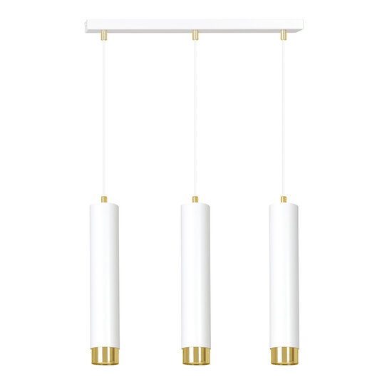 Emibig Emibig Gavle 3L cilindros colgantes blancos y dorados GU10 - Ideal para crear un ambiente acogedor en tu dormitorio
