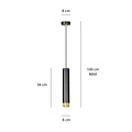 Emibig Emibig Gavle gold and black revolving tube GU10 adjustable in height - Ideal for modern interiors