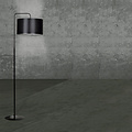 Emibig Emibig Umea lampe debout noire avec abat-jour noir 1x E27 - Éclairage idéal pour chaque pièce