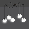 Emibig Emibig Uppsala black 5L pendant lamp with transparent glass 5x E14 - Sleek lighting for any space