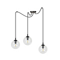 Emibig Emibig Uppsala zwarte 3L pendel lamp met transparant glas 3x E14 - Perfecte verlichting voor elke ruimte