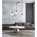 Emibig Emibig Uppsala zwarte 3L pendel lamp met transparant glas 3x E14 - Perfecte verlichting voor elke ruimte