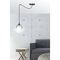 Emibig Emibig Uppsala lampe suspendue noire complète 1L verre fumé E14 - Idéale pour les intérieurs modernes