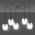 Emibig Emibig Malmo transparent 5x E27 pendant decentralized - Ideal lighting for any space