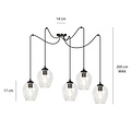 Emibig Emibig Malmo transparent 5x E27 pendant decentralized - Ideal lighting for any space