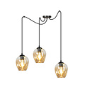 Emibig Emibig Malmo amberkleurige 3L pendel E27 decentraliseerbaar - Perfect voor sfeervolle verlichting in elke ruimte