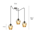 Emibig Emibig Malmo amber colored 3L suspension E27 decentralizable - Ideal for creating a warm atmosphere in any room