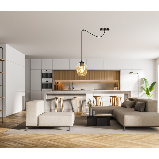 Emibig Emibig Malmo amber colored 1L pendant E27 decentralizable - Ideal for creating a warm atmosphere in any room
