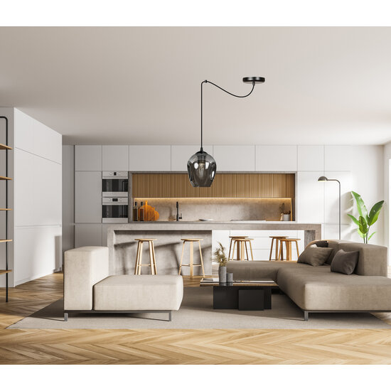 Emibig Emibig Malmo 1L pendel gefumeerd E27 decentraliseerbaar - Perfecte verlichting voor elke ruimte