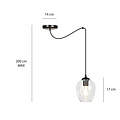 Emibig Emibig Malmo transparante 1L pendel E27 decentraliseerbaar - Perfect voor sfeervolle verlichting