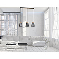 Emibig Emibig Kaarina larga lámpara colgante negra con madera 3x E27 - Ideal para añadir un toque moderno a tu espacio