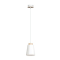Emibig Emibig Kaarina witte pendellamp met hout 1x E27 - Perfect voor elke ruimte