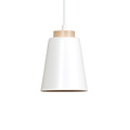 Emibig Emibig Kaarina weiße Pendelleuchte mit Holz 1x E27 - Perfekt für jeden Raum