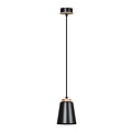 Emibig Emibig Kaarina lámpara colgante negra con madera 1x E27 - Crea ambiente en tu hogar