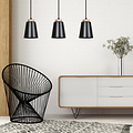 Emibig Emibig Kaarina lámpara colgante negra con madera 1x E27 - Crea ambiente en tu hogar