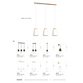 Emibig Emibig Kaarina lampe suspendue noire avec bois 1x E27 - Créez une ambiance dans votre maison
